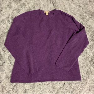 Simply Cashmere- 100% Cashmere Purple Sweater
